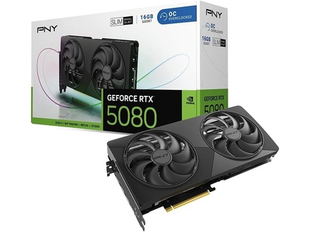 PNY GeForce Rtx 5080 Slim Oc Dual Fan 16GB GDDR7 DLSS4 (VCG508016DFSXPB1O)