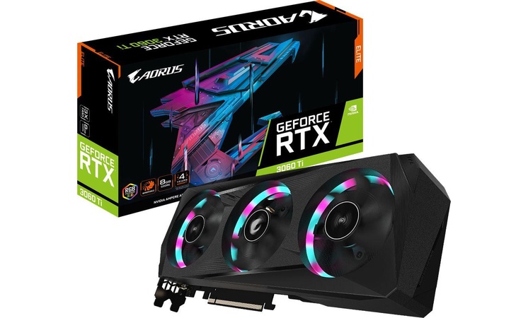 Gigabyte Aorus Geforce Rtx 3060 Ti Elite 8GB