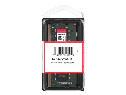 Kingston DDR4 16GB 3200MHz CL22 SO-DIMM (KVR32S22S8/16)
