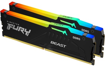 Kingston Fury Beast RGB 128GB [2x64GB 5600MHz DDR5 CL36 DIMM] (KF556C36BBEAK2128)