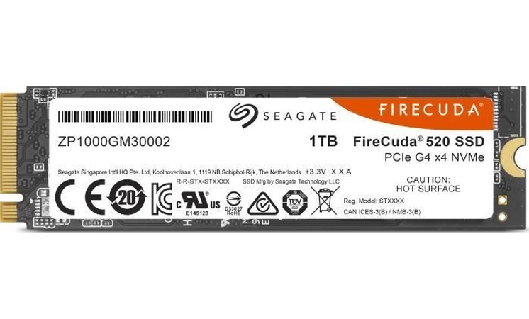 Seagate 1TB M.2 PCIe NVMe FireCuda 520