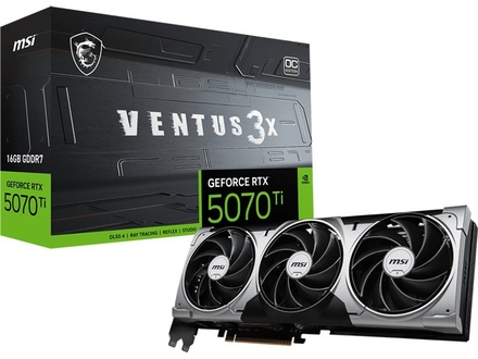 MSI Msi GeForce RTX 5070 Ti Ventus 3X OC 16GB GDDR7 DL